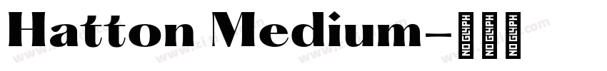 Hatton Medium字体转换